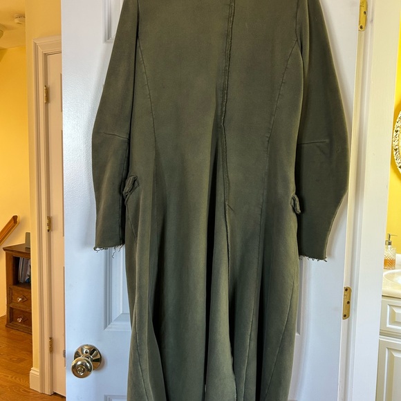 Rundholz dip Olive Green 100% cotton Women's Coat - Picture 2 of 4